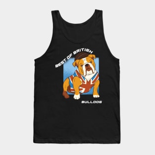 British bulldog wearing union jack vest Tank Top